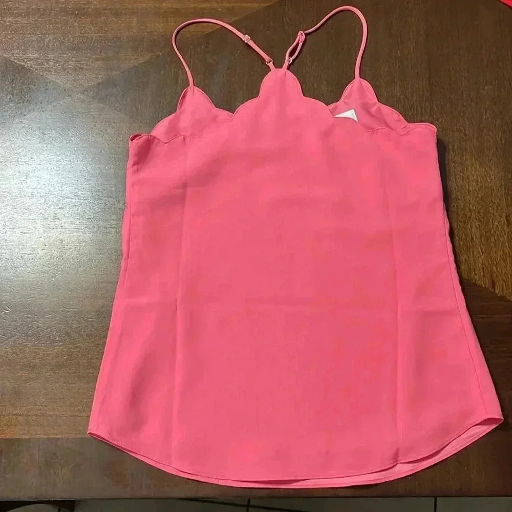 J. crew Scalloped Tank - Pink - Picture 5 of 8